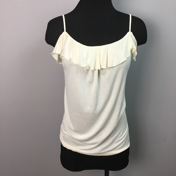 !! Loft ruffled neck Tank top - Picture 1 of 7